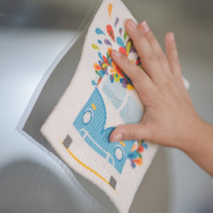 Eco-Friendly Swedish Dishcloths - Black Llama Set of 3 (Paper Towel Replacements)