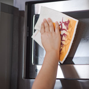 Eco-Friendly Swedish Dishcloths - Patriotic French Bulldog Set of 3 (Paper Towel Replacements)