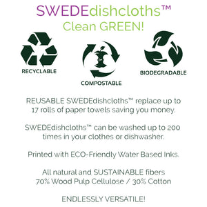 Eco-Friendly Swedish Dishcloths - Orca Whale (Paper Towel Replacement)