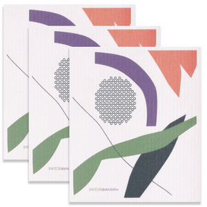 Eco-Friendly Swedish Dishcloths - Abstract C Set of 3 (Paper Towel Replacements)