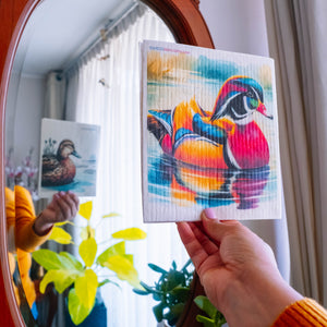 Eco-Friendly Swedish Dishcloths - Wood Duck Set of 3 (Paper Towel Replacements)