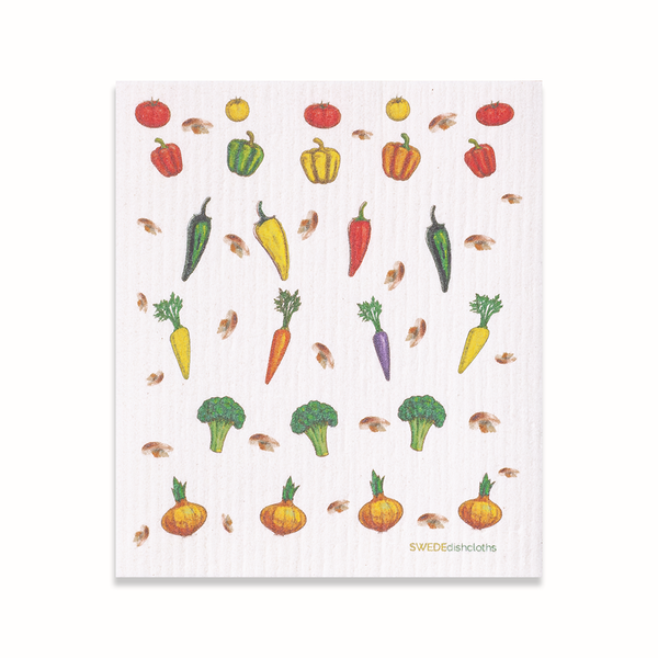 Eco-Friendly Swedish Dishcloths - Veggies B (Paper Towel Replacement)