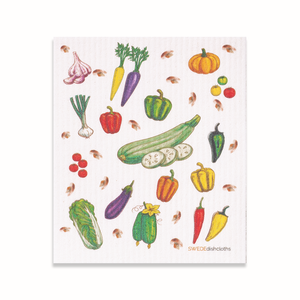 Eco-Friendly Swedish Dishcloths - Veggies C (Paper Towel Replacement)