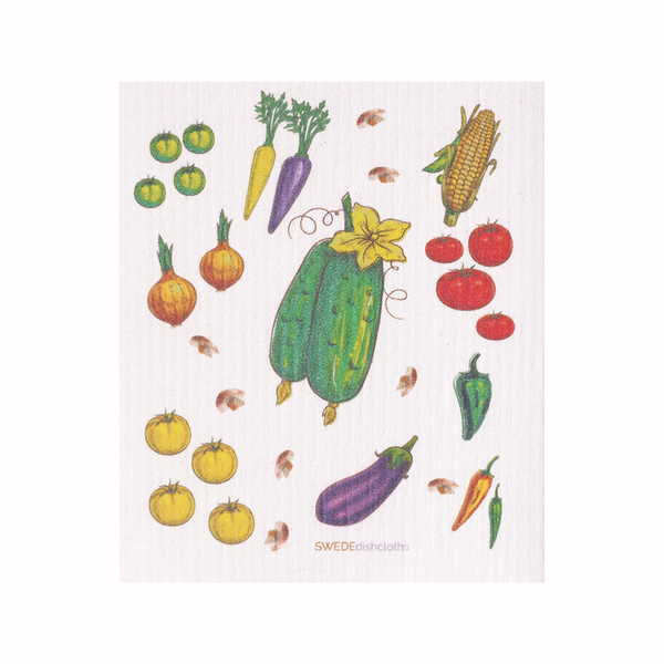 Eco-Friendly Swedish Dishcloths - Veggies D (Paper Towel Replacement)