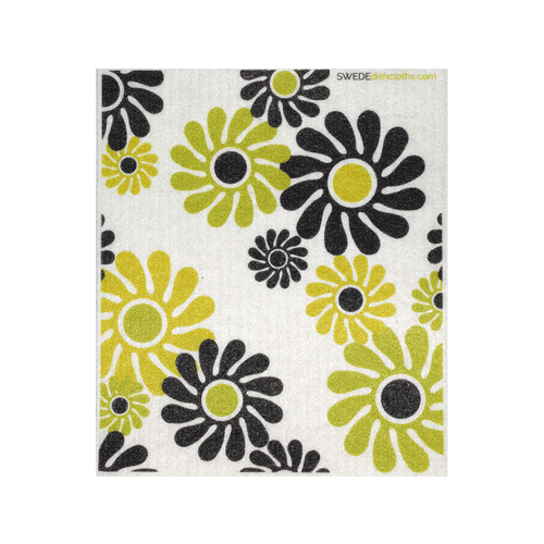 Modern Flowers One Swedish Dishcloth