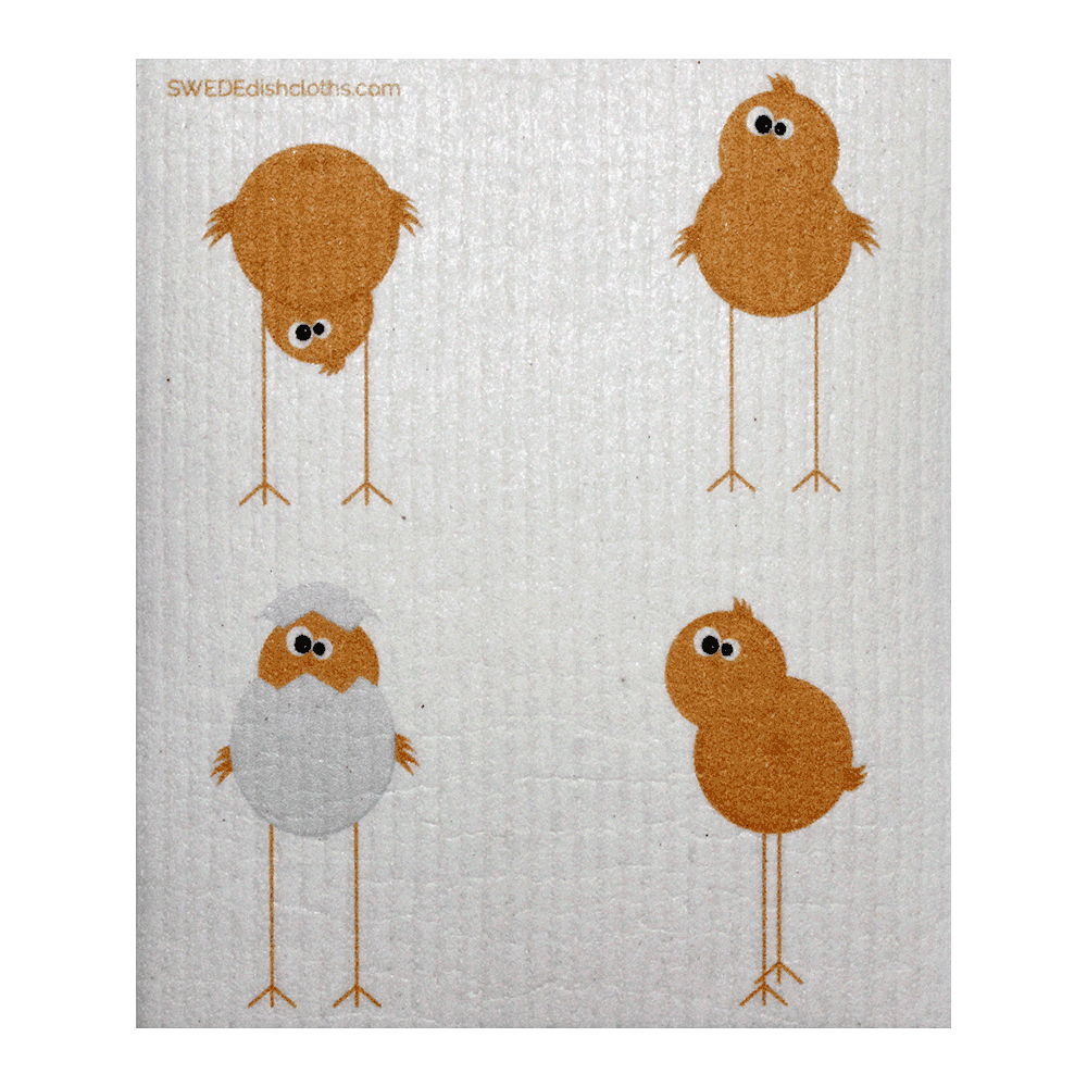 Funny Chickens One Swedish Dishcloth