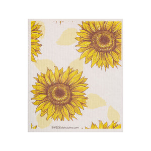 Swedish Dishcloth (Mixed Sunflowers) Set of 4 (One of each design) Paper Towel Replacements | Swededishcloths