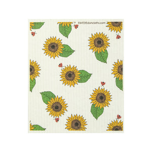 Ladybug Sunflower One Swedish Dishcloth