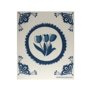 Swedish Dishcloths "Dutch Tulips" One Dishcloth | ECO Friendly Reusable Absorbent Cleaning Cloth