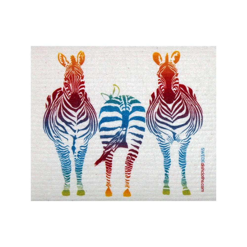 Colorful Zebra One Each Swedish Dishcloth - 1