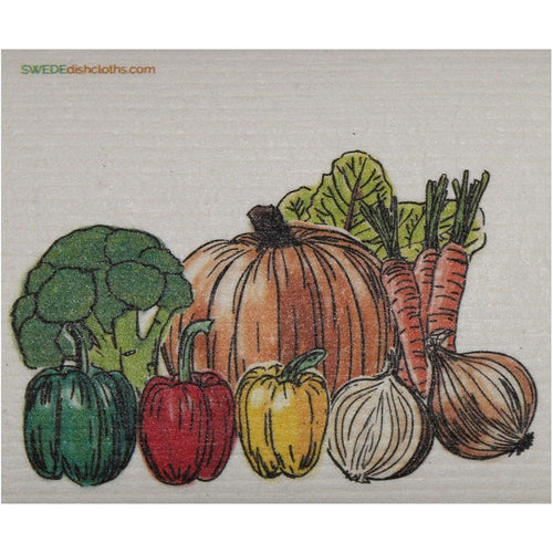 Fresh Vegetables One Each Swedish Dishcloth | Eco Friendly Absorbent Cleaning Cloth | Reusable Cleaning Wipes - 1
