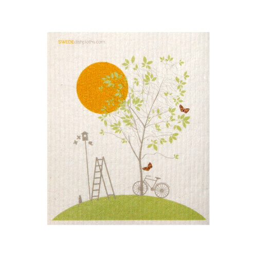 One Swedish Dishcloth Tree and Bike Design - SWEDEdishcloths.com