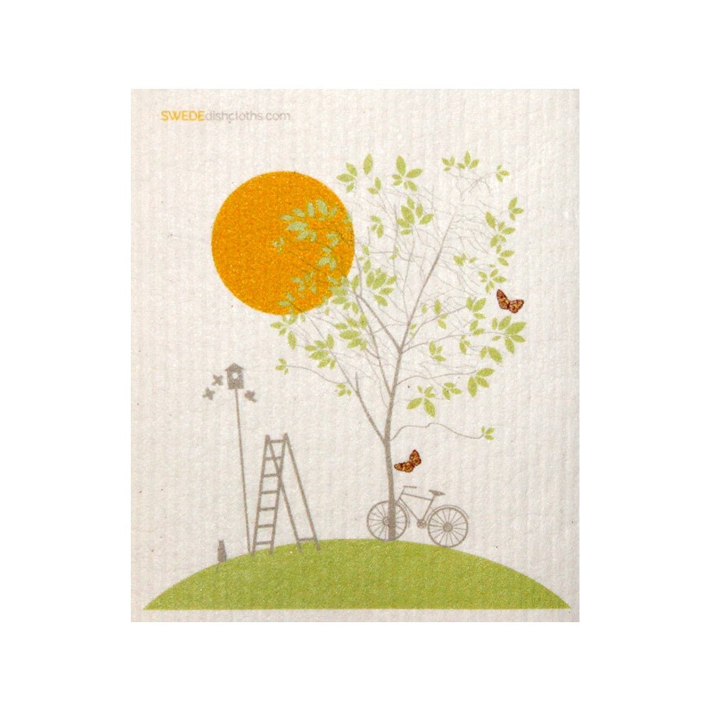 One Swedish Dishcloth Tree and Bike Design - SWEDEdishcloths.com