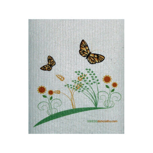 Swedish Dishcloth One Swedish Dishcloth 2 Spring Butterflies Design - 1