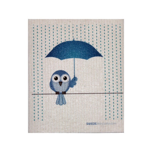 Swedish Dishcloth One Swedish Dishcloth Bluebird In Rain Design - 1