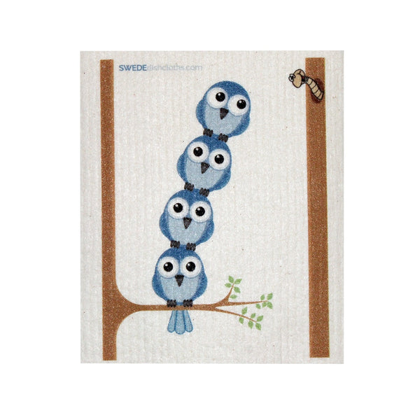 Swedish Dishcloth One Swedish Dishcloth Bluebirds In Tree Design - 1