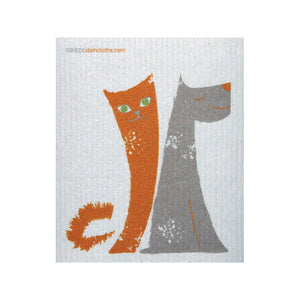 Swedish Dishcloth One Swedish Dishcloth Dog/cat Friends Design - 1