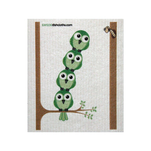 Swedish Dishcloth One Swedish Dishcloth Greenbirds In Tree Design - 1