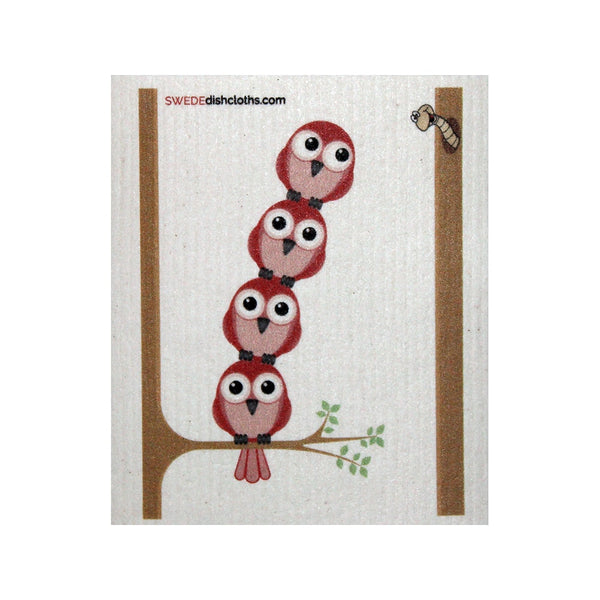 Swedish Dishcloth One Swedish Dishcloth Redbirds In Tree Design - 1