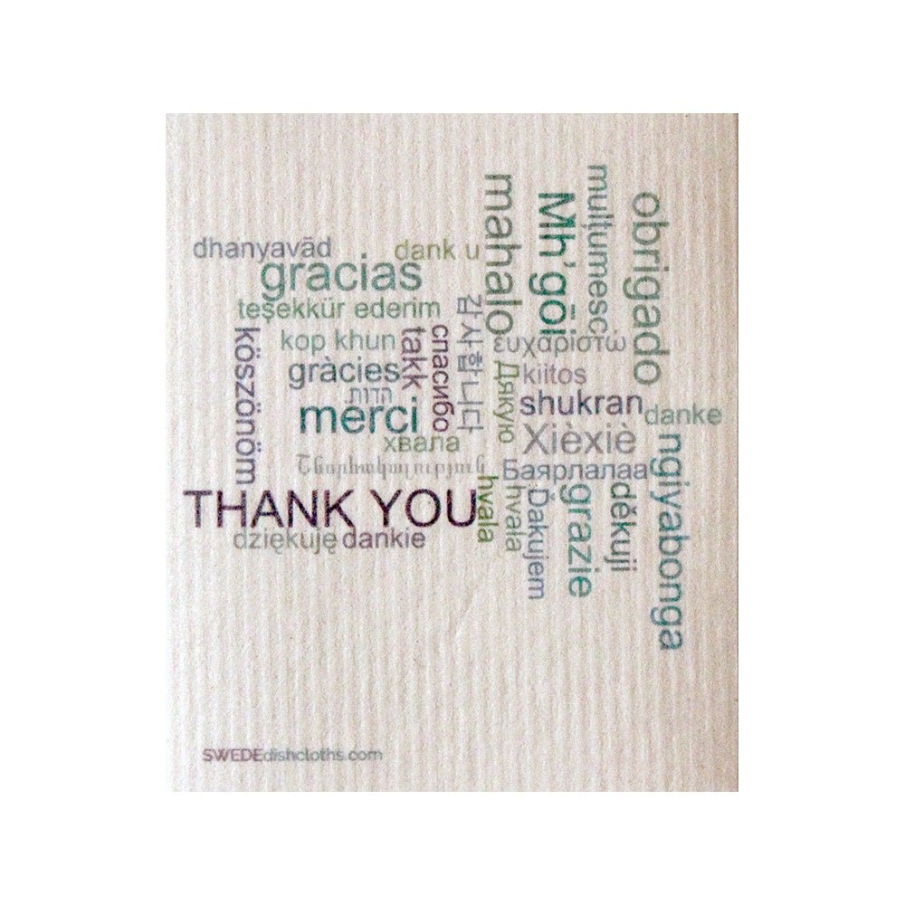 Swedish Dishcloth One Swedish Dishcloth ThankYou Design - SWEDEdishcloths.com
