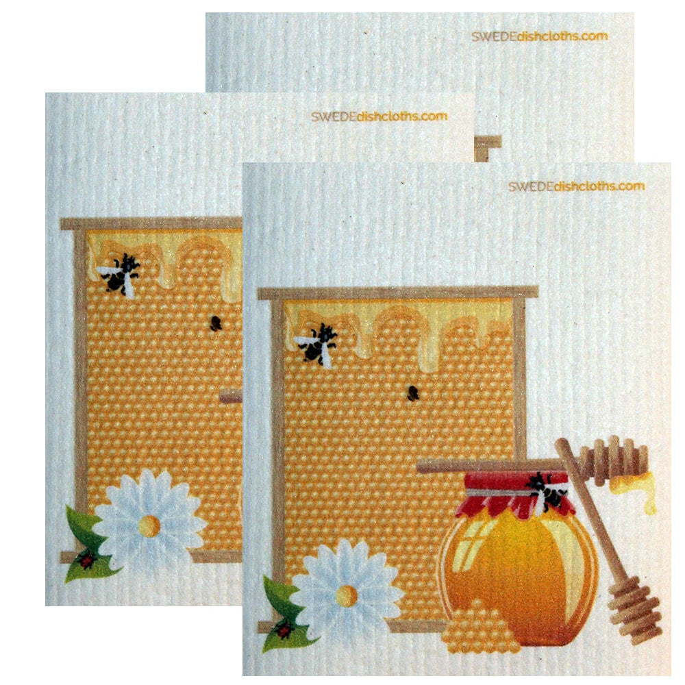 Swedish Dishcloth Set of 3 each Swedish Dishcloths Honeycomb Design