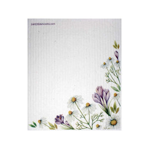 Swedish Dishcloths Mixed Purple Wildflowers Set of 3 cloths (one of each design) Eco Friendly Absorbent Cleaning Cloth - SWEDEdishcloths.com