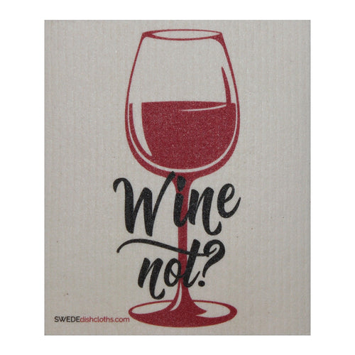 Wine Not One Each Swedish Dishcloth | Eco Friendly Absorbent Cleaning Cloth | Reusable Cleaning Wipes - 1